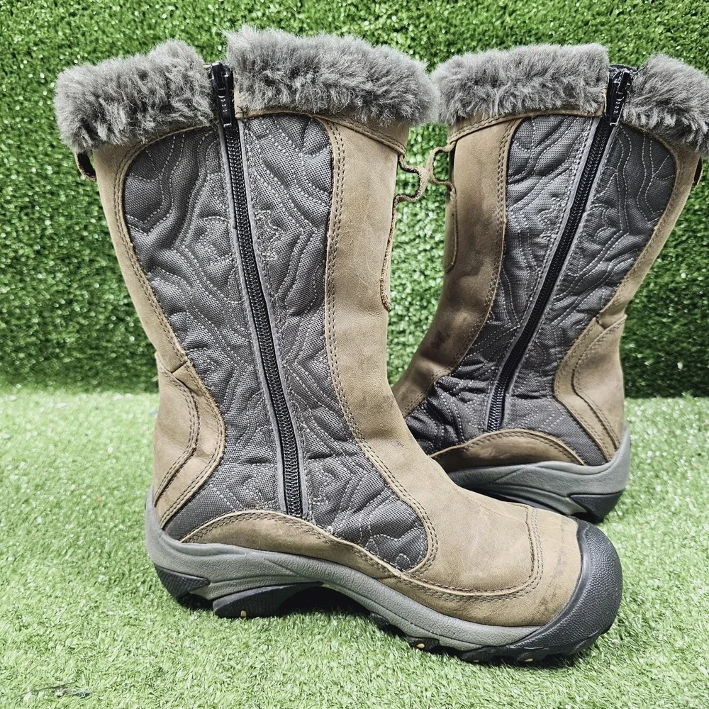 Keen Betty II Green Leather Winter‎ Waterproof Warm Insulated Boots Womens 6.5
